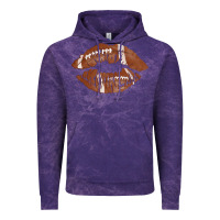 Cloud Purple football lips Vintage Hoodie - AdoDesignShop