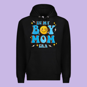 In My Boy Mom Era Premium Hoodie Designed By Maliassmallbusiness