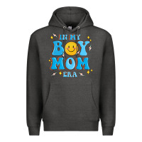 Charcoal Heather in my boy mom era Premium Hoodie - MaliasSmallBusiness