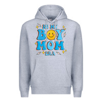 Heather Grey in my boy mom era Premium Hoodie - MaliasSmallBusiness