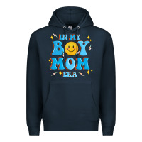 Navy in my boy mom era Premium Hoodie - MaliasSmallBusiness