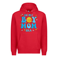 Red in my boy mom era Premium Hoodie - MaliasSmallBusiness