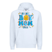 White in my boy mom era Premium Hoodie - MaliasSmallBusiness