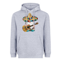 Heather Grey mexican gnomes guitar sombrero serape Heavyweight Hoodie - Artiststas