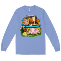 Colony Blue farm truck animals Long Sleeve Tee - Zillion Design Studio