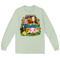 Matcha farm truck animals Long Sleeve Tee - Zillion Design Studio
