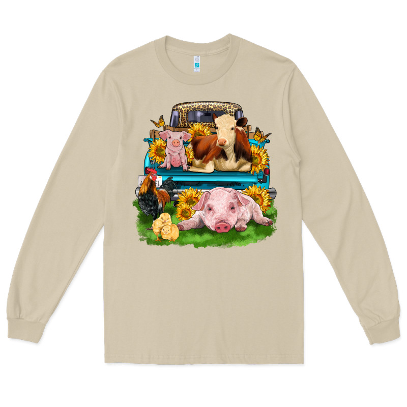 Farm Truck Animals Long Sleeve Tee by Zillion Design Studio | Teevron