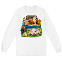 White farm truck animals Long Sleeve Tee - Zillion Design Studio
