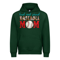 Forest Green Loud And Proud Baseball Mom Urban Hoodie - BundleAndBundleShop
