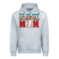Heather Grey Loud And Proud Baseball Mom Urban Hoodie - BundleAndBundleShop