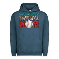 Pigment Midnight Navy Loud And Proud Baseball Mom Urban Hoodie - BundleAndBundleShop