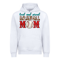 White Loud And Proud Baseball Mom Urban Hoodie - BundleAndBundleShop