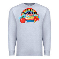 Heather Grey Hello Pre School Premium Sweatshirt - AdoDesignShop
