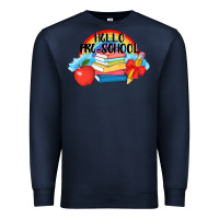 Navy Hello Pre School Premium Sweatshirt - AdoDesignShop