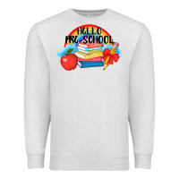 Oatmeal Heather Hello Pre School Premium Sweatshirt - AdoDesignShop
