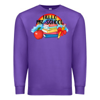Purple Hello Pre School Premium Sweatshirt - AdoDesignShop