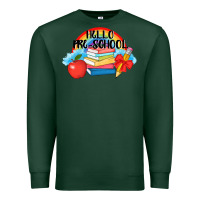 Sports Green Hello Pre School Premium Sweatshirt - AdoDesignShop