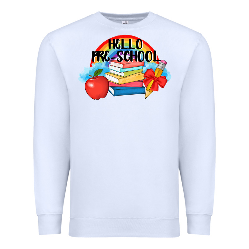 Hello Pre School Premium Sweatshirt by AdoDesignShop | Teevron