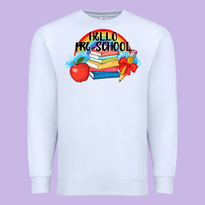 Hello Pre School Premium Sweatshirt Designed By Adodesignshop