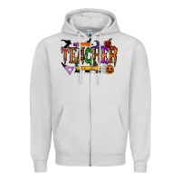 Dove Grey teacher halloween Zipper Hoodie - RacoonDesign