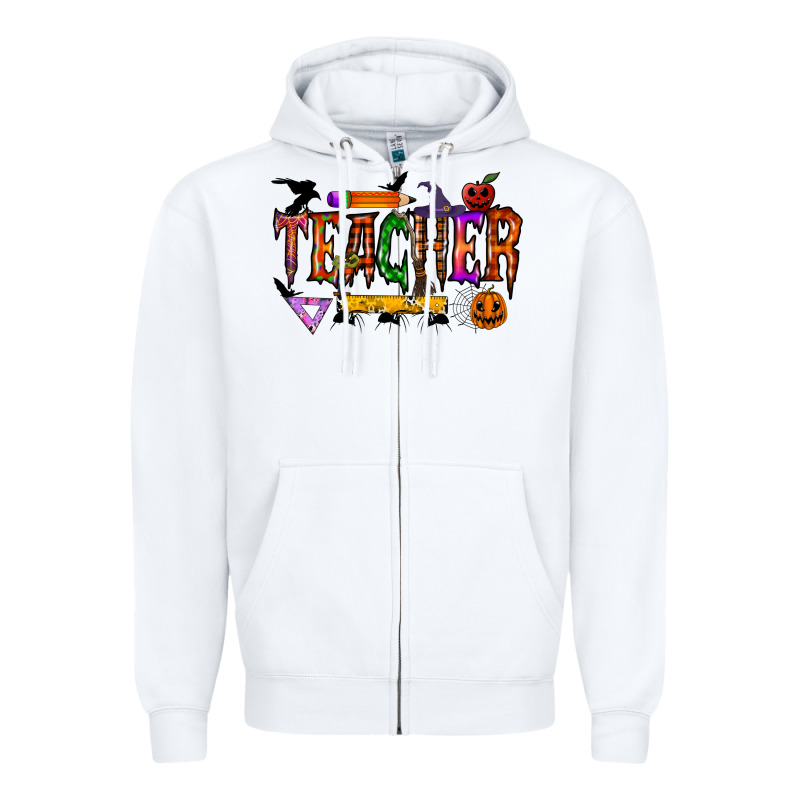 Teacher Halloween Zipper Hoodie by RacoonDesign | Teevron