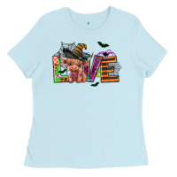 Baby Blue love halloween heifer Ladies Tee - AdoDesignShop