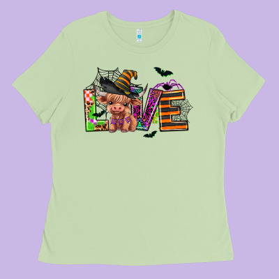 Love Halloween Heifer Ladies Tee Designed By Adodesignshop