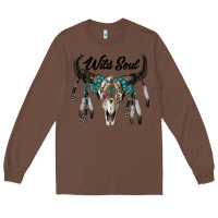 Chestnut wild soul boho skull Long Sleeve Tee - RanaPortraitStore