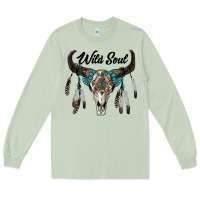 Matcha wild soul boho skull Long Sleeve Tee - RanaPortraitStore