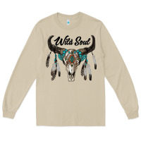 Mushroom wild soul boho skull Long Sleeve Tee - RanaPortraitStore