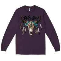 Plum wild soul boho skull Long Sleeve Tee - RanaPortraitStore