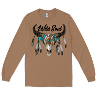 Toasted Coconut wild soul boho skull Long Sleeve Tee - RanaPortraitStore