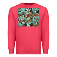 Cardinal bull skull flowers cowhides and leopard Premium Sweatshirt - Artiststas
