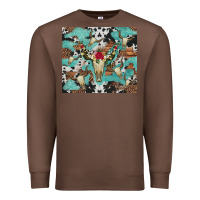 Chestnut bull skull flowers cowhides and leopard Premium Sweatshirt - Artiststas