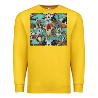Lemon bull skull flowers cowhides and leopard Premium Sweatshirt - Artiststas