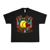 Black play ball softball Urban Heavy Tee - texasbilliewilder