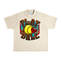 Sandshell play ball softball Urban Heavy Tee - texasbilliewilder
