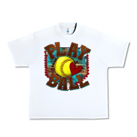 White play ball softball Urban Heavy Tee - texasbilliewilder