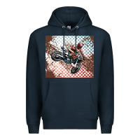 Navy born to ride dirty bikes Premium Hoodie - MaliasSmallBusiness
