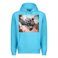Ocean Blue born to ride dirty bikes Premium Hoodie - MaliasSmallBusiness