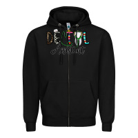 Black dentalassistant Zipper Hoodie - CowhideDigitalArt