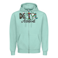 Seafoam dentalassistant Zipper Hoodie - CowhideDigitalArt