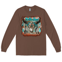 Chestnut wild soul boho skull with background Long Sleeve Tee - RanaPortraitStore