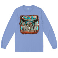 Colony Blue wild soul boho skull with background Long Sleeve Tee - RanaPortraitStore