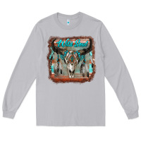 Moon Dust wild soul boho skull with background Long Sleeve Tee - RanaPortraitStore