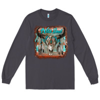 Smoke wild soul boho skull with background Long Sleeve Tee - RanaPortraitStore