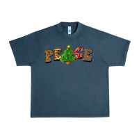 Midnight Navy christmas peace Urban Heavy Tee - BarkalooDesign
