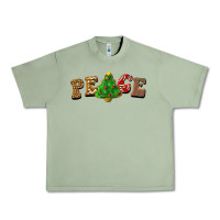 Oil Green christmas peace Urban Heavy Tee - BarkalooDesign