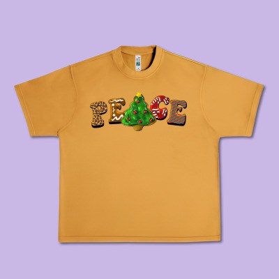 Christmas Peace Urban Heavy Tee Designed By Barkaloodesign