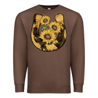 Chestnut horseshoe sunflower camouflage Premium Sweatshirt - AdoDesignShop